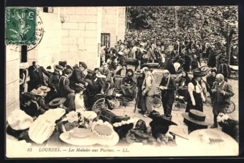 AK Lourdes, Les Malades aux Piscines