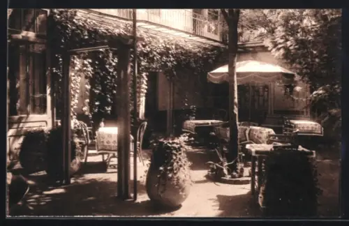 AK Montélimar /Drôme, Hôtel des Princes, Terrasse d`Été