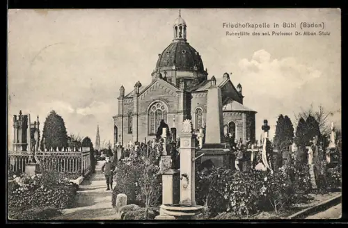 AK Bühl /Baden, Friedhofskapelle, Ruhestätte Professor Dr. Alban Stolz