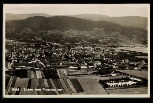 AK Bühl i. Baden, Ansicht vom Flugzeug aus