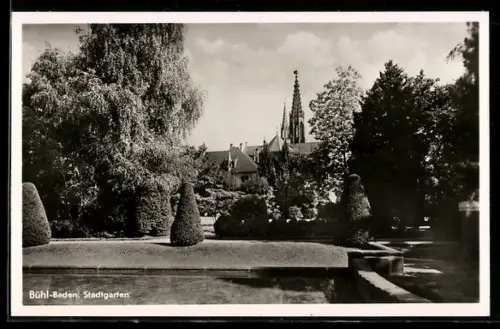 AK Bühl /Baden, Stadtgarten