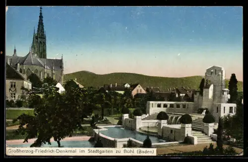 AK Bühl /Baden, Grossherzog-Friedrich-Denkmal im Stadtgarten