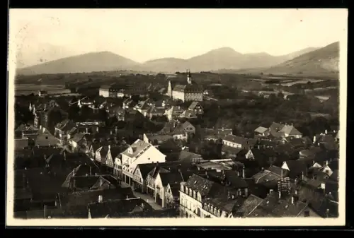 AK Bühl /Baden, Stadtansicht mit Kirche und Schloss