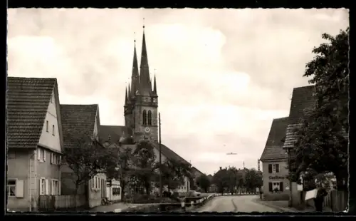 AK Ottersweier /Bühl, Kirche, Gasthaus