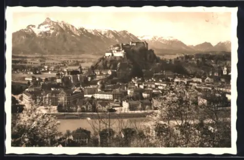 AK Salzburg, Gesamtansicht vom Kapuzinerberg