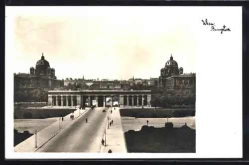 AK Wien, Burgtor aus der Vogelschau