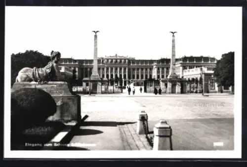 AK Wien, Eingang zum Schloss Schönbrunn