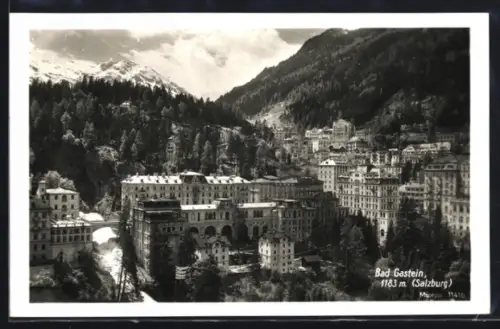AK Bad Gastein /Salzburg, Teilansicht aus der Vogelschau