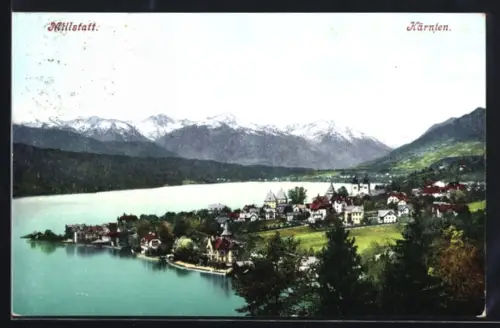 AK Millstatt /Kärnten, Teilansicht mit Kirche