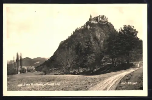 AK Hochosterwitz /Kärnten, Blick zur Burg