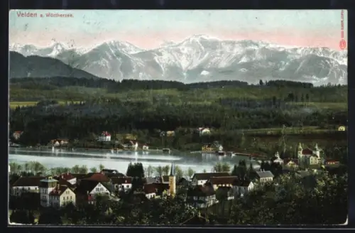 AK Velden am Wörthersee, Ortsansicht aus der Vogelschau