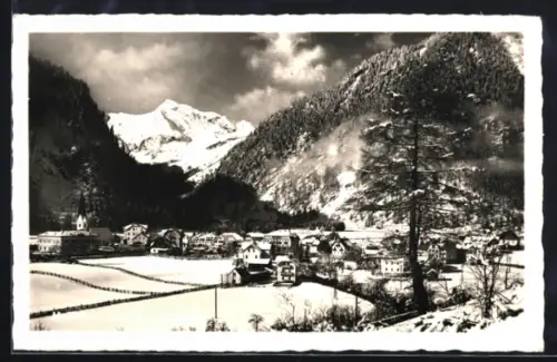 AK Mallnitz, Teilansicht mit Geiselspitze im Schnee