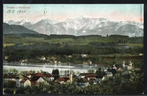 AK Velden am Wörthersee, Ortsansicht aus der Vogelschau