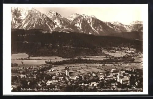 AK Schladming, Ansicht mit dem Dachstein