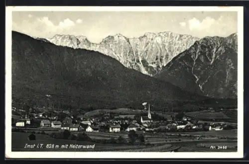 AK Imst i. T., Teilansicht mit Kirche und Heiterwand
