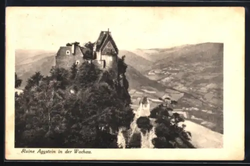 AK Aggstein in der Wachau, Ruine Aggstein