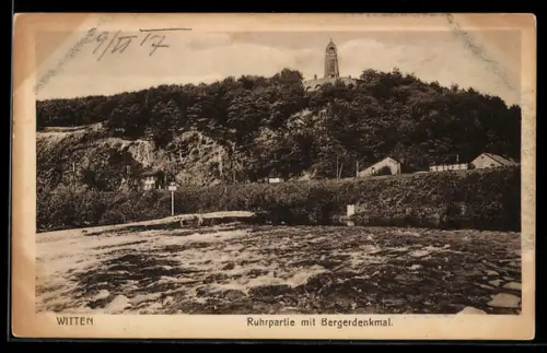 AK Witten, Ruhrpartie, Bergerdenkmal