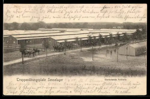 AK Sennelager, Truppenübungsplatz, einrückende Artillerie