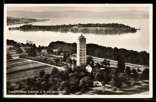 AK Konstanz a. B., Jugendherberge mit Mainaublick