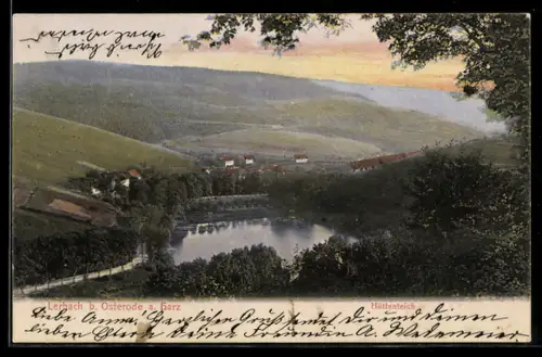 AK Lerbach b. Osterode, Blick auf den Hüttenteich