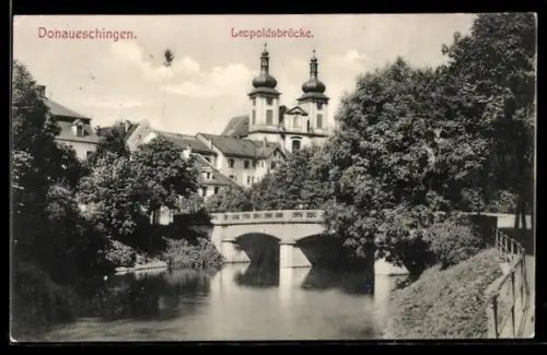 AK Donaueschingen, Leopoldsbrücke