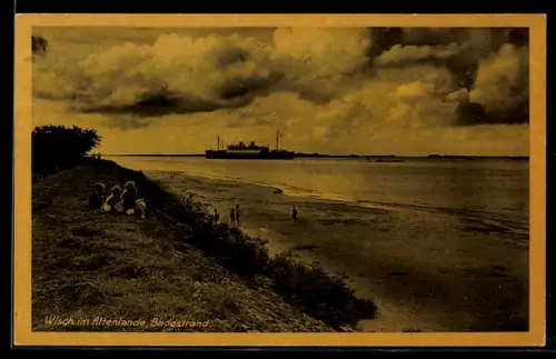 AK Wisch im Altenlande, Badestrand