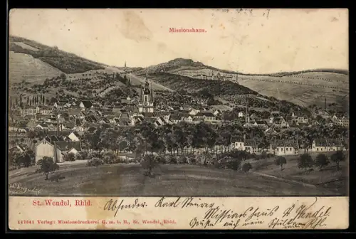 AK St. Wendel /Rhld., Missionshaus, Ortsansicht