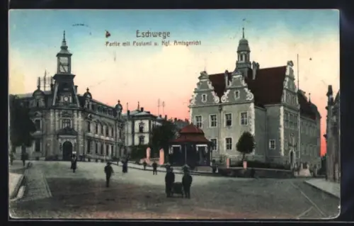 AK Eschwege, Postamt, Kgl. Amtsgericht