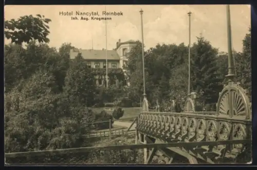 AK Reinbek, Hotel Nancythal, Inh. Aug. Krogmann, Brücke