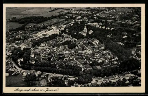 AK Jever i. O., Ortsansicht, Fliegeraufnahme