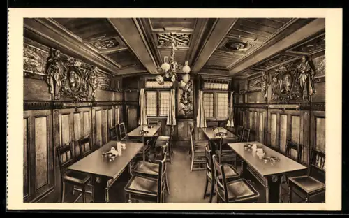 Künstler-AK Leipzig, Hotel Thüringer Hof, Das Theodor Körner-Zimmer