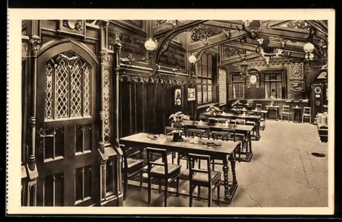 AK Leipzig, Restaurant Thüringer Hof, Der Hof, sogenannter staubfreier Garten