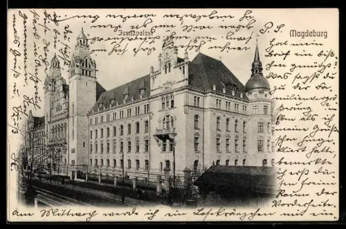 AK Magdeburg, Ansicht vom Justizpalast
