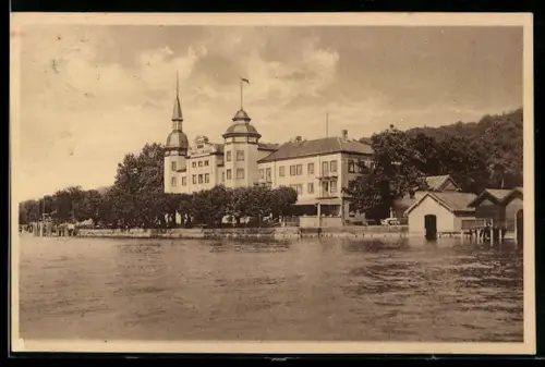 AK Leoni /Starnberger See, Hotel Leoni am Seeufer, Bes. Adolf Gairing