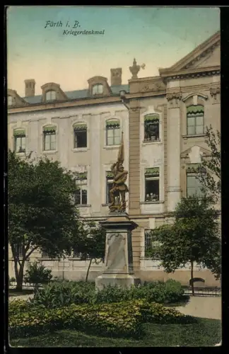 AK Fürth i. B., Kriegerdenkmal