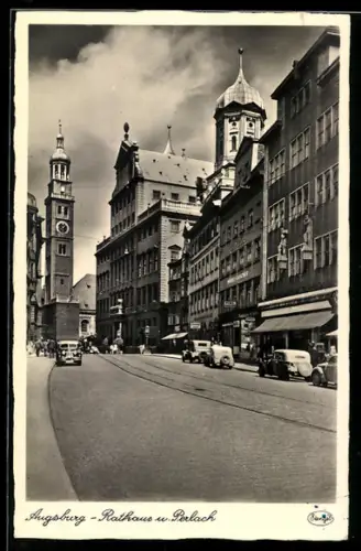 AK Augsburg, Rathaus und Perlach
