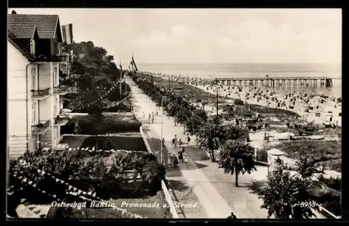 AK Bansin, Promenade, Strand, Seebrücke