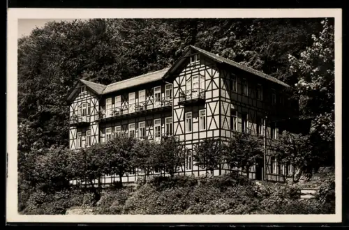 AK Bad Thal i. Thür., Das Wartburg-Heim, Ferienheim für Handel und Industrie