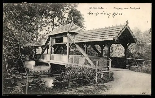 AK Sömmerda, Eingang zum Stadtpark