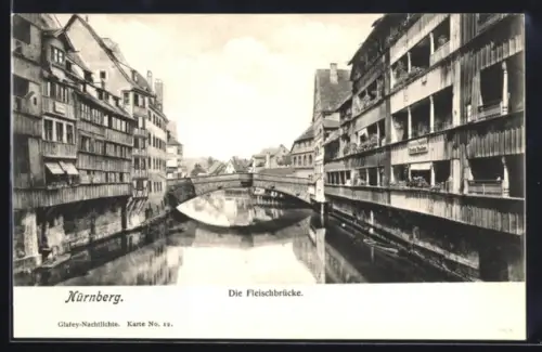 AK Nürnberg, Blick auf die Fleischbrücke