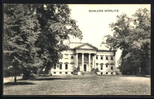 AK Wörlitz, Ansicht von Schloss Wörlitz