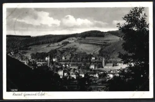 AK Gemünd /Eifel, Ortsansicht vom Berghang aus