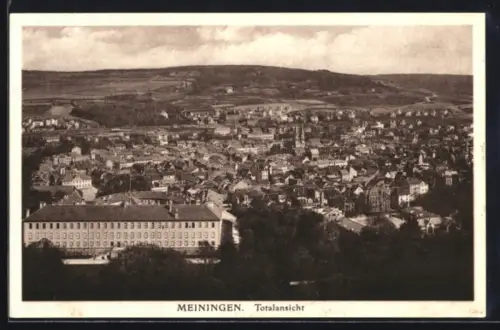 AK Meiningen, Totalansicht vom Berghang aus