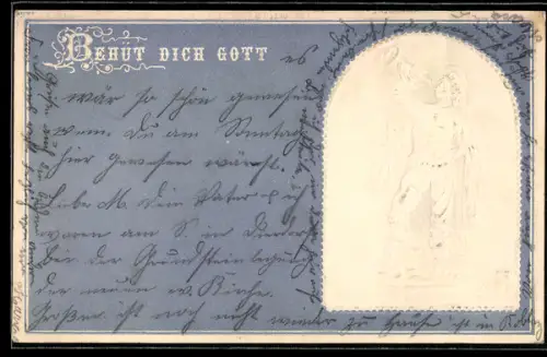 Präge-AK Trompeter von Säckingen, Wahlspruch Behüt Dich Gott