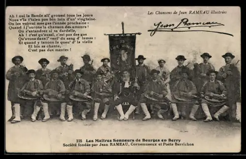 AK Les Maitres Sonneurs de Bourges en Berry, Streichinstrumente