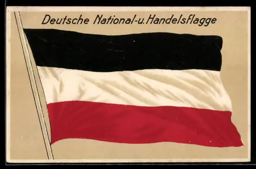 AK Deutsche National- und Handelsflagge