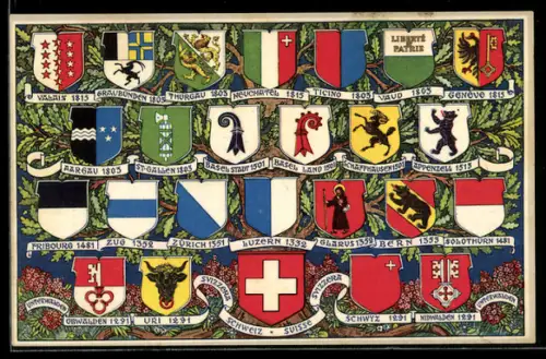 AK Schweiz, Wappen der verschiedenen Kantone