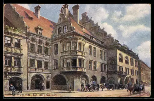 AK Münchner Hofbräuhaus, Strassenansicht