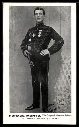 AK Variete-Darsteller Horace Monto, The Original Versatile Soldier, In Tommy Atkins at Play