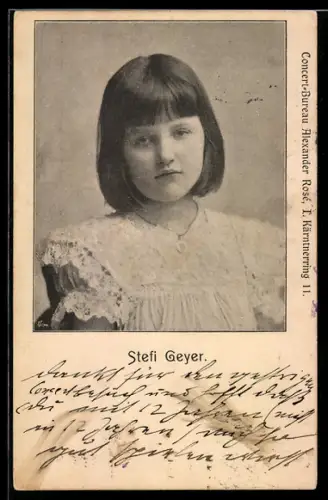 AK Variete-Darstellerin Stefi Geyer im Portrait